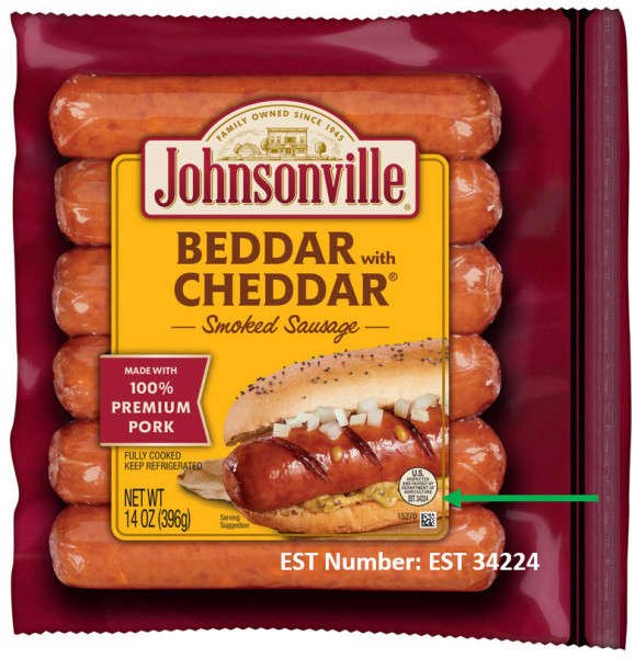 Over 42K pounds of Johnsonville sausage links recalled in 8 states including Texas.