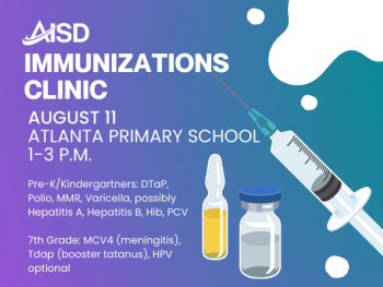 AISD Immunization clinic to be Aug. 11